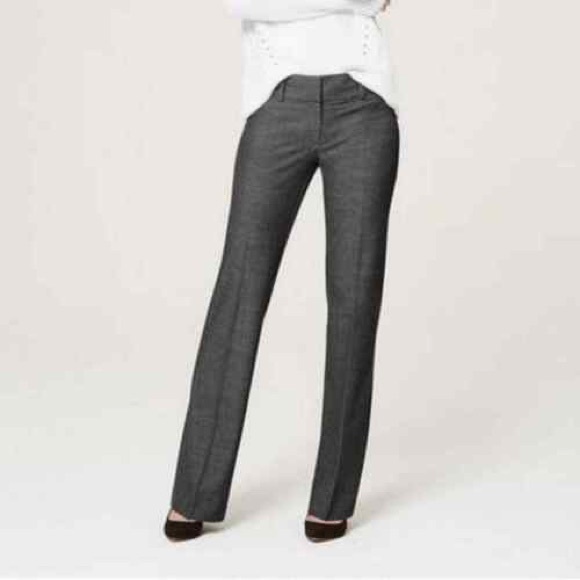 Ann Taylor Loft Marisa Boot Cut Trouser Pants in Gray and Speckled White - Picture 1 of 9